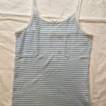 Polkadot baby‎ blue and white striped tank top size medium Photo 0