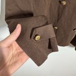 Misook  Double Knit Breasted Jacket Blazer Women XL Chocolate Brown Old Money Photo 4