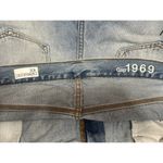 Gap  1969 Women's Blue Distressed High Rise Baggy Wide Leg Denim Jeans Size 33R Photo 3