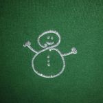 Old Navy  L Crystal Snowman Xmas Top in Christmas Tree Green Photo 1