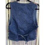 Banana Republic Vintage Safari & Travel Floral Cotton Denim Printed Jean Vest M Photo 1
