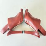 Cole Haan  Women's Brown Leather Pumps Peep Toe Slingback Block Heels Size 8 Photo 5