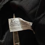 Vintage 1990s black waist half slip knee length midi Komar large Aniron Nylon Photo 4