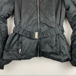 Y2K GANT Collection Womens Coat High Zip Neck Balloon Sleeves Black Sz Large Photo 5