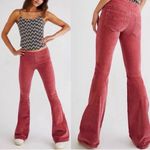 We The Free  Penny Pull On Red/Pink Corduroy Flare Pants Size 25 Photo 1