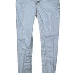 Almost Famous  Skinny White Jeans Tan Stitching Size 5 EUC #DS-1646 Photo 0