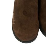 Ed Hardy VTG  Montana Brown Suede Boots Y2K Eagle Studded Mid Calf  Embroidered Photo 8