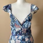 Hutch  | Anthropologie Blue Floral Midi Dress Sz 12 Photo 6