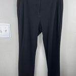 Eileen Fisher Petite PM Black Straight-Leg Pants Italian Fabric Zip Front Pocket Photo 0