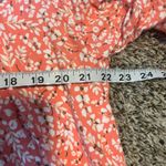 Croft & Barrow Womens Plus Size 1X Coral Floral Print 3/4 Sleeve Blouse Top Photo 2