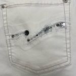 White House | Black Market White House, black market, white denim, rhinestones embellished skirt size 10 Photo 2