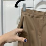 Babaton  Womens Faux Leather Pants 0 Wide Leg Straight Camel Chic High Rise Solid Photo 6