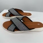 Bernie Mev Avon Woven Sandals in Pewter size 39/US 8 Silver Photo 5