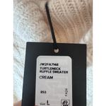 joe's jeans  Cream turtleneck Ruffle Sweater Women's Large $278 NWT Photo 2