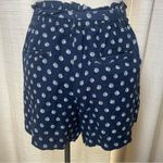Loft Navy Printed Paperbag Shorts – Size M – Summer Tie Waist Photo 4