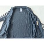Adidas Track Jacket Women’s Size Medium Full Zip Black White Stripes Pockets Photo 4