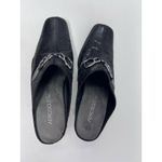 Aeropostale Aerosoles Women's Black Patent‎ Slip On Square Toe Heels Chain Design Size 7 1/2 Photo 2