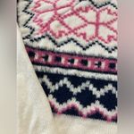 Maurice's Tinsel Fair Isle Turtleneck Sweater Ecru Combo Sz L Like New Photo 3