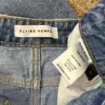 Vervet Flying Monkey 90s High-Rise Straight Rigid Mom Jeans Asymmetrical Waist Distress Photo 2