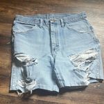 Rustler  Light Blue Distressed Jean Shorts Photo 0