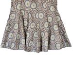 Lafayette 148 New York Metallic Abstract Print Shimmering Silk Blend Flare Skirt Blue Size 6 Photo 2