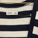 Hollister  Navy Blue Stripe Babydoll Long Sleeve Henley Photo 5