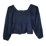 J.Crew  Long Sleeves Denim Blouse Size XS NWT Photo 1