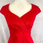 Vintage Style 1950s Pinup Retro Red Cocktail Party Dress Size Medium Photo 2