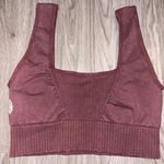 Free People Movement Burgundy Good Karma Square Neck Sports Bra Photo 3