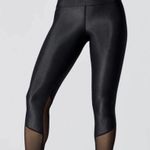 Beach Riot  Lauren Black Ribbed High Rise Legging Size Medium Mesh Stretch Yoga Photo 4