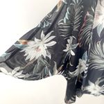 Tropical Floral Print Sheer Swim Cover Photo 4