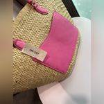 ON 34TH Isabella Pink and Tan Women's Straw Tote Bag Photo 6