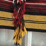 W By Worth  Burgundy Gold Striped Fringe Skirt Boho Aztec Western Size 4 Small S Photo 7