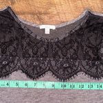 Soprano  Gray Lace Trim Sleeveless Top Made in USA Photo 6