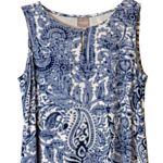 Chico's Chico’s Royal Oak Midi Dress Vanity Size 1/US Medium‎ Blue White Paisley Photo 1