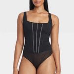 Auden Women's Rhinestone Lingerie Bodysuit - Black Photo 0