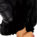Dawn Levy NWT   Hooded Shearling Panel Coat Photo 2
