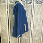 Subtle Luxury Cashmere Hoodie S/M Blue Gray Trim Soft Cozy Lounge Sweater Flawed Size M Photo 15