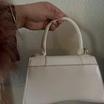 White Structured shoulder purse Handle Photo 3