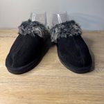 Sporto  Jasmine 2 Black Suede Faux Fur Lined Slippers Women M Indoor Outdoor Cozy Photo 3