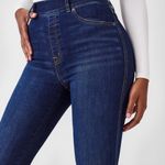 Spanx  Flare Jeans Size Small Midnight Shade Dark Wash Blue Pull On Compression S Photo 2