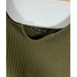 SheIn Green Rib Knit Lettuce Hem Cropped Tank Top S Photo 1