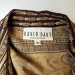 Vintage David Dart Brown Ethnic Floral Shirt Dress S | 90s Indie Grunge USA Made Photo 5