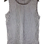 Ellen Tracy  Womens Sleeveless Striped Button Linen Nautical Top Size Medium‎ Photo 0