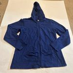 Savvy Sport Medium Navy Blue Athletic Sinched Jacket Zip Up Casual Womens Photo 0