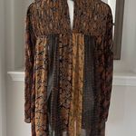 Free People Tunic Top Brown Black Size Large New with Tag Photo 6