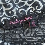 Fresh Produce  Dress Womens XS Blue Gray Floral Short Sleeve Cotton Pockets USA Photo 2