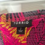 Torrid Midi Gauze Smocked Convertible Dress/Skirt Pink Yellow Plus Size 2X Photo 4