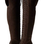 Lucky Brand Riddick Lace-Up Over the Knee Boot in Java Brown, Size 6.5 Photo 0