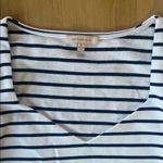 Skies Are Blue  Navy and White Striped Top Photo 1